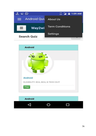 Android quiz application | PDF