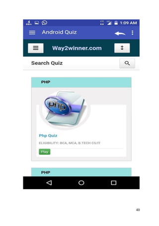 Android quiz application | PDF