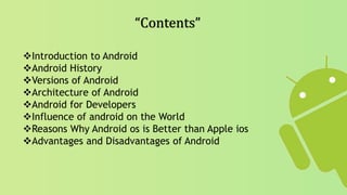 Android PPT Presentation 2018 | PPTX
