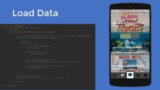 Load Data
private void loadPromos(){
new AsyncTask<Void, Void, Void>() {
@Override
protected Void doInBackground(Void... params) {
try {
final MobileServiceList<TPromo> result = mobileServiceTable.execute().get();
getActivity().runOnUiThread(new Runnable() {
@Override
public void run() {
tPromos = new ArrayList<>();
tPromos.clear();
for(TPromo item : result){
tPromos.add(item);
}
adapter.getData().addAll(tPromos);
adapter.notifyItemInserted(adapter.getData().size() - 1);
list.setLayoutManager(linearLayoutManager);
list.setAdapter(adapter);
}
});
} catch (Exception exception) {
AppUtility.logD("MainActivity", "get comment Error");
}
return null;
}
}.execute();
}
 