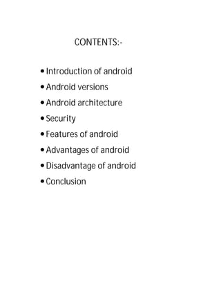 Android report | PDF