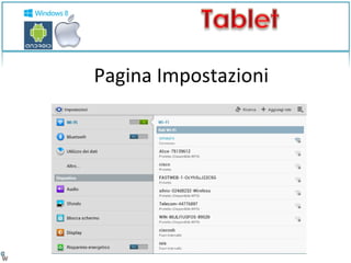 Pagina Impostazioni 
 