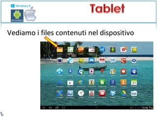 Vediamo i files contenuti nel dispositivo 
 