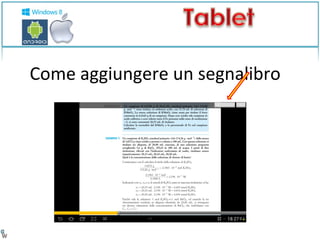 Come aggiungere un segnalibro 
 