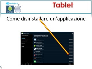 Come disinstallare un’applicazione 
 