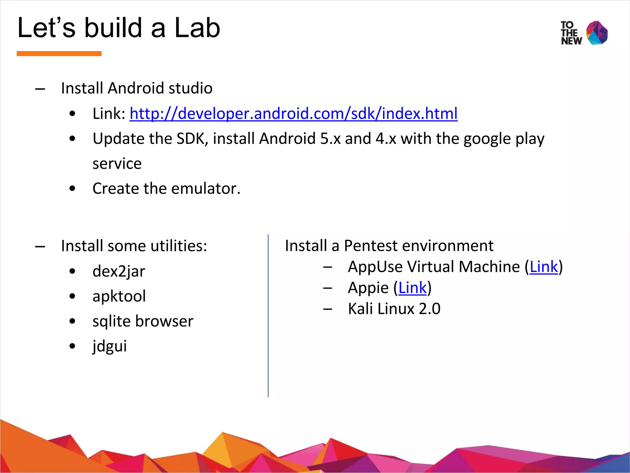 Let’s build a Lab
–
–