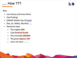 •
•
•
• …
•
–
–
–
–
– ……
..... How ???
 