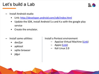 Let’s build a Lab
–
–
 