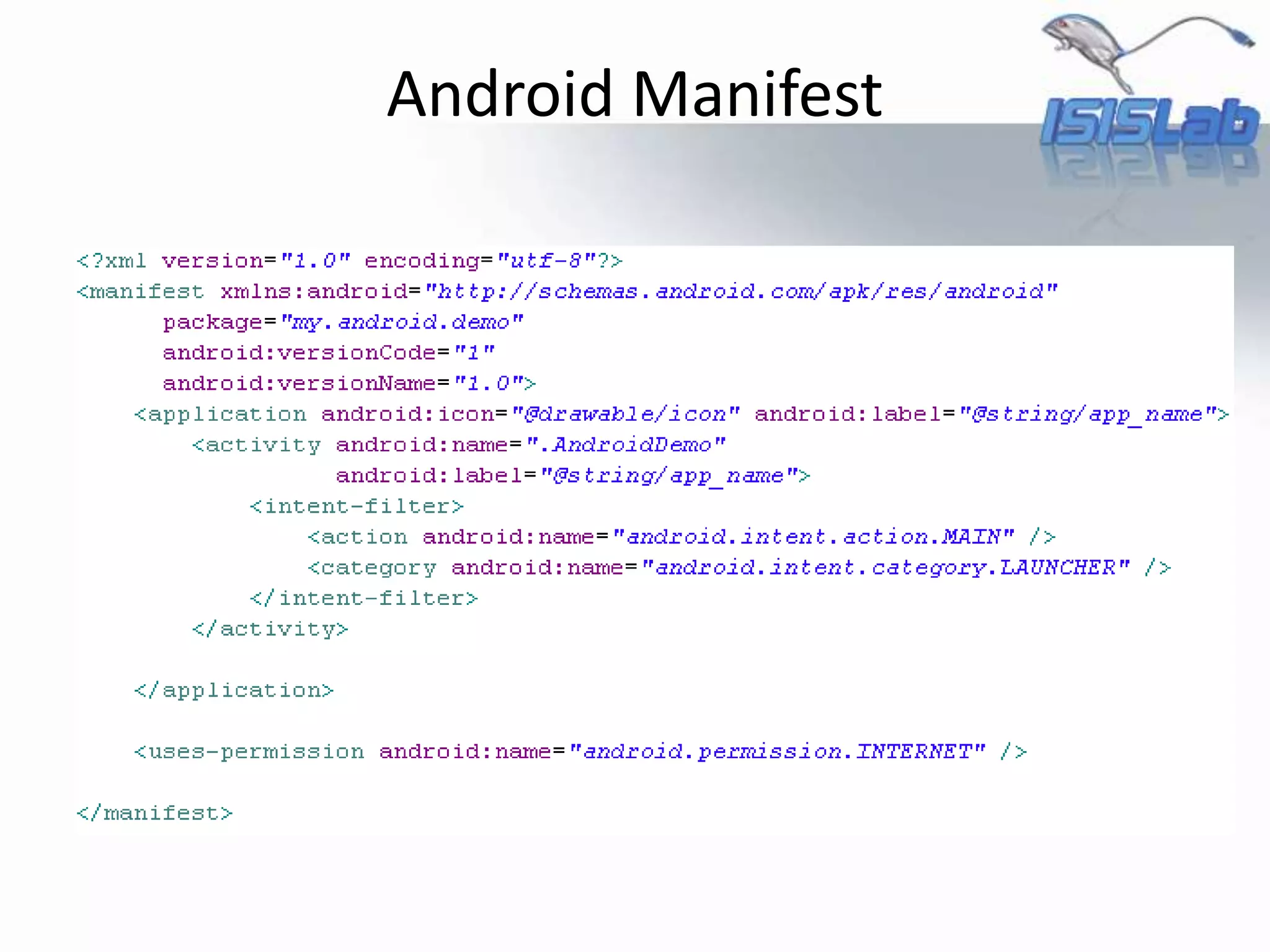 Android Manifest
 