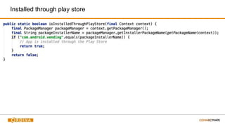 Installed through play store
 