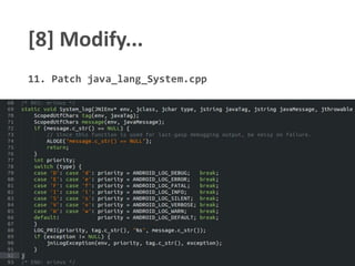 [8] Modify...
11. Patch java_lang_System.cpp
 