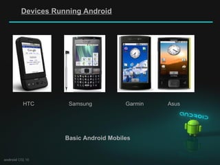 android  OS| 16 Devices Running Android Samsung Asus HTC Garmin Basic Android Mobiles 