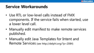 Creating Android Services with Delphi and RAD Studio 10 Seattle | PDF