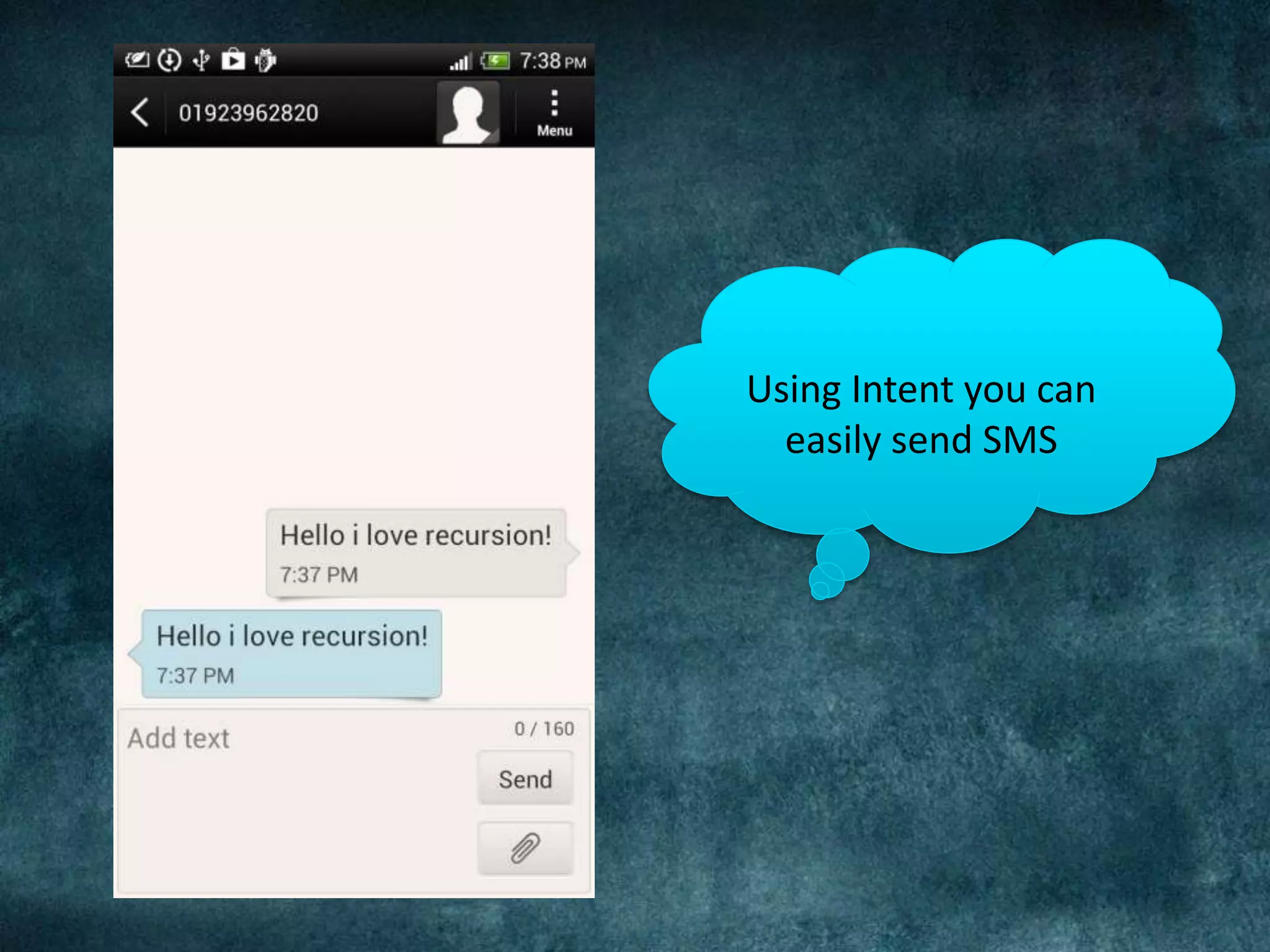 Using Intent you can
easily send SMS
 