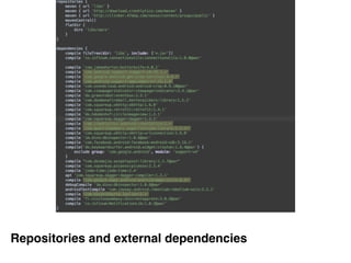 Repositories and external dependencies
 