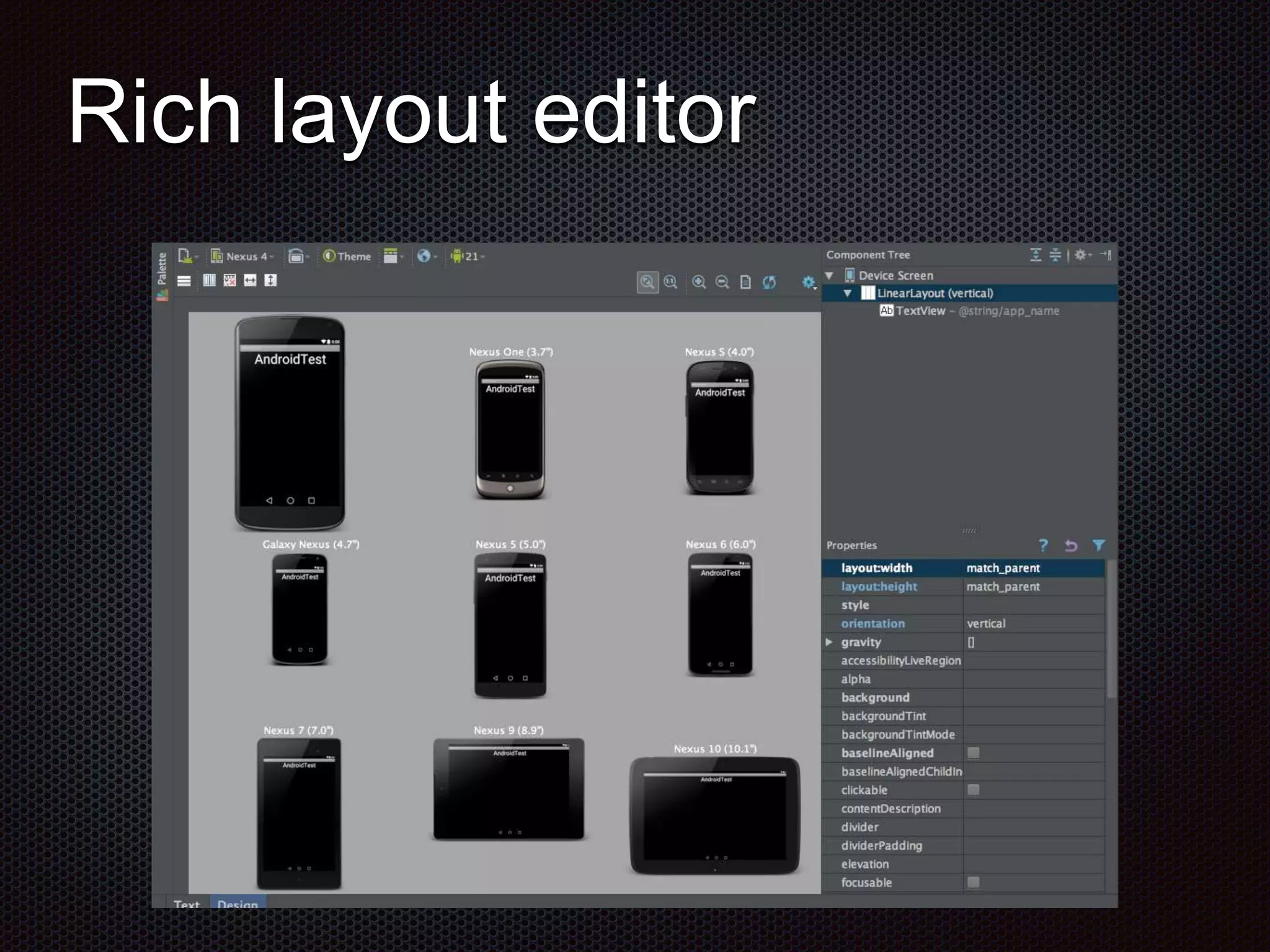 Rich layout editor
 