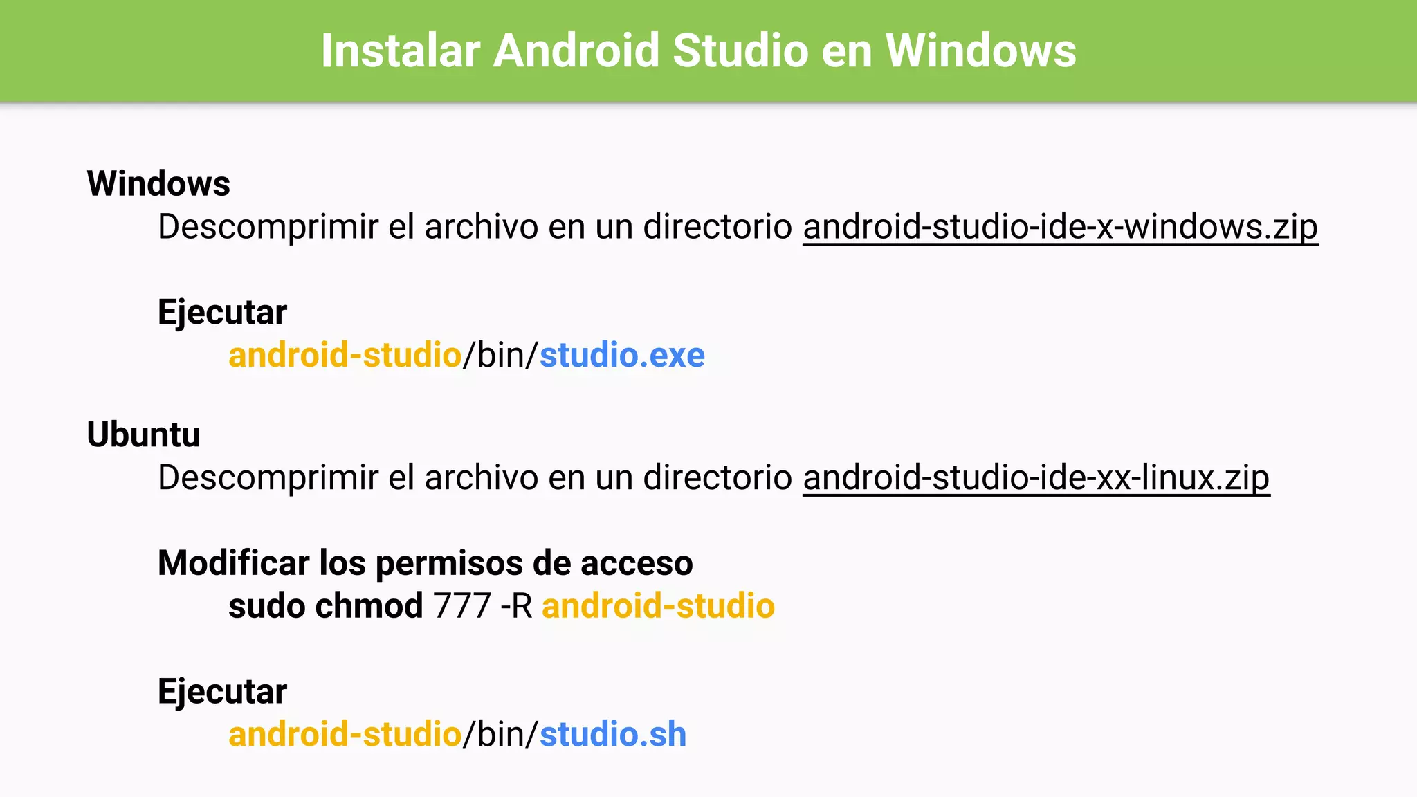 Instalacion y configuracion de Android Studio | PPT