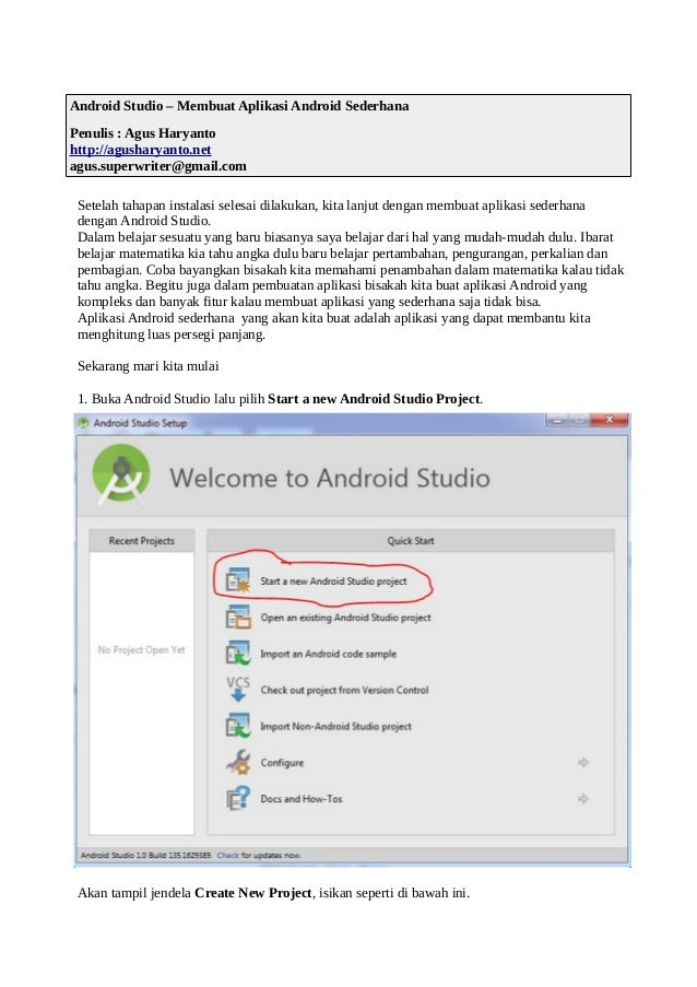 Belajar Android Studio - Membuat Aplikasi Android Sederhana