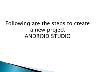 Android studio installation | PPTX