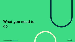 This work is licensed under the Apache 2.0 License
What you need to
do
 