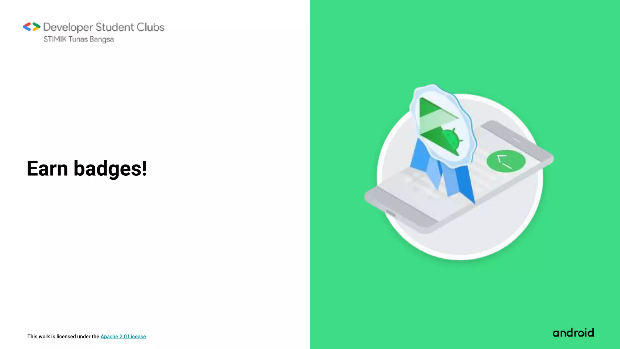 This work is licensed under the Apache 2.0 License
Earn badges!
 