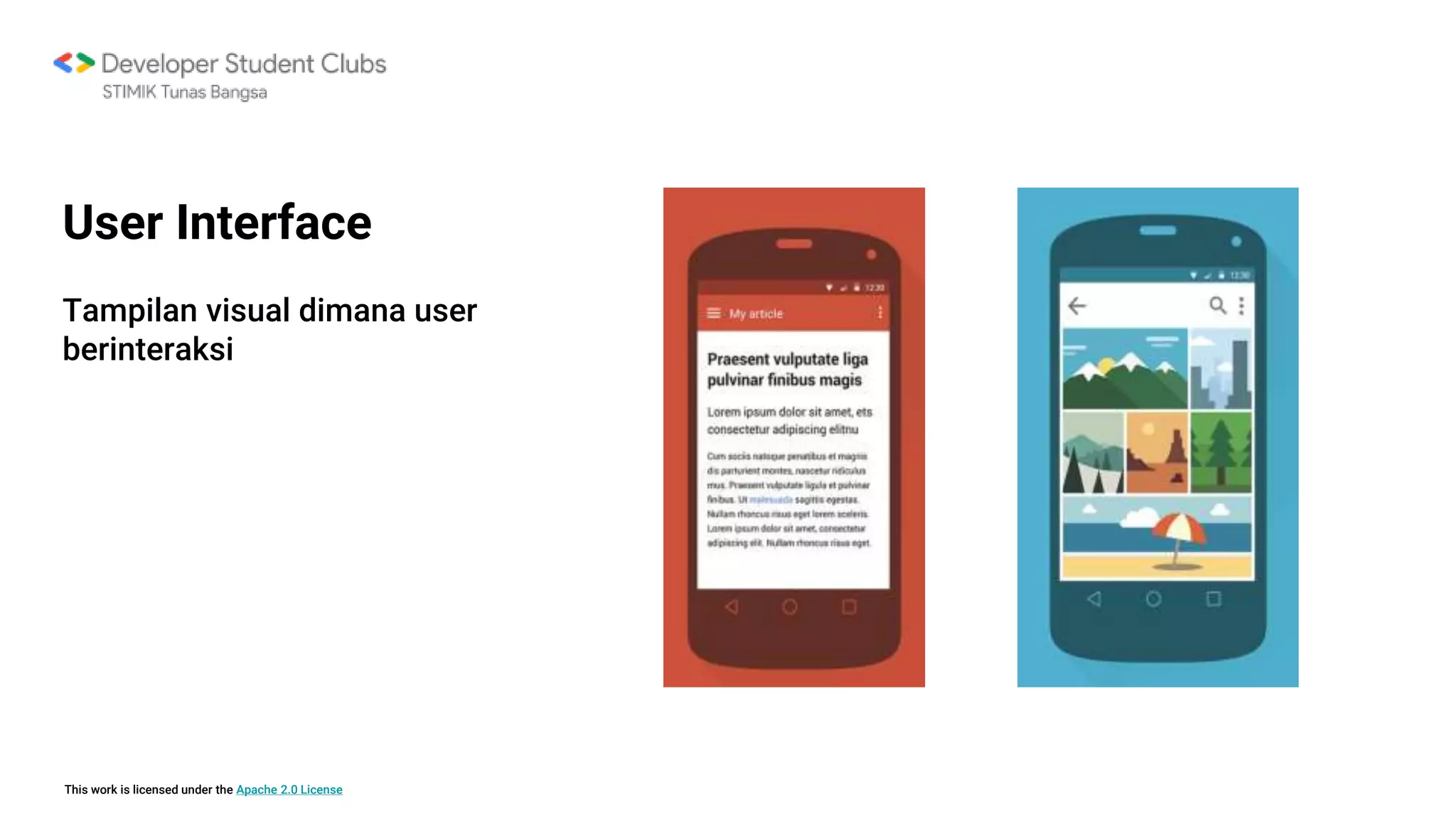 This work is licensed under the Apache 2.0 License
Tampilan visual dimana user
berinteraksi
User Interface
 