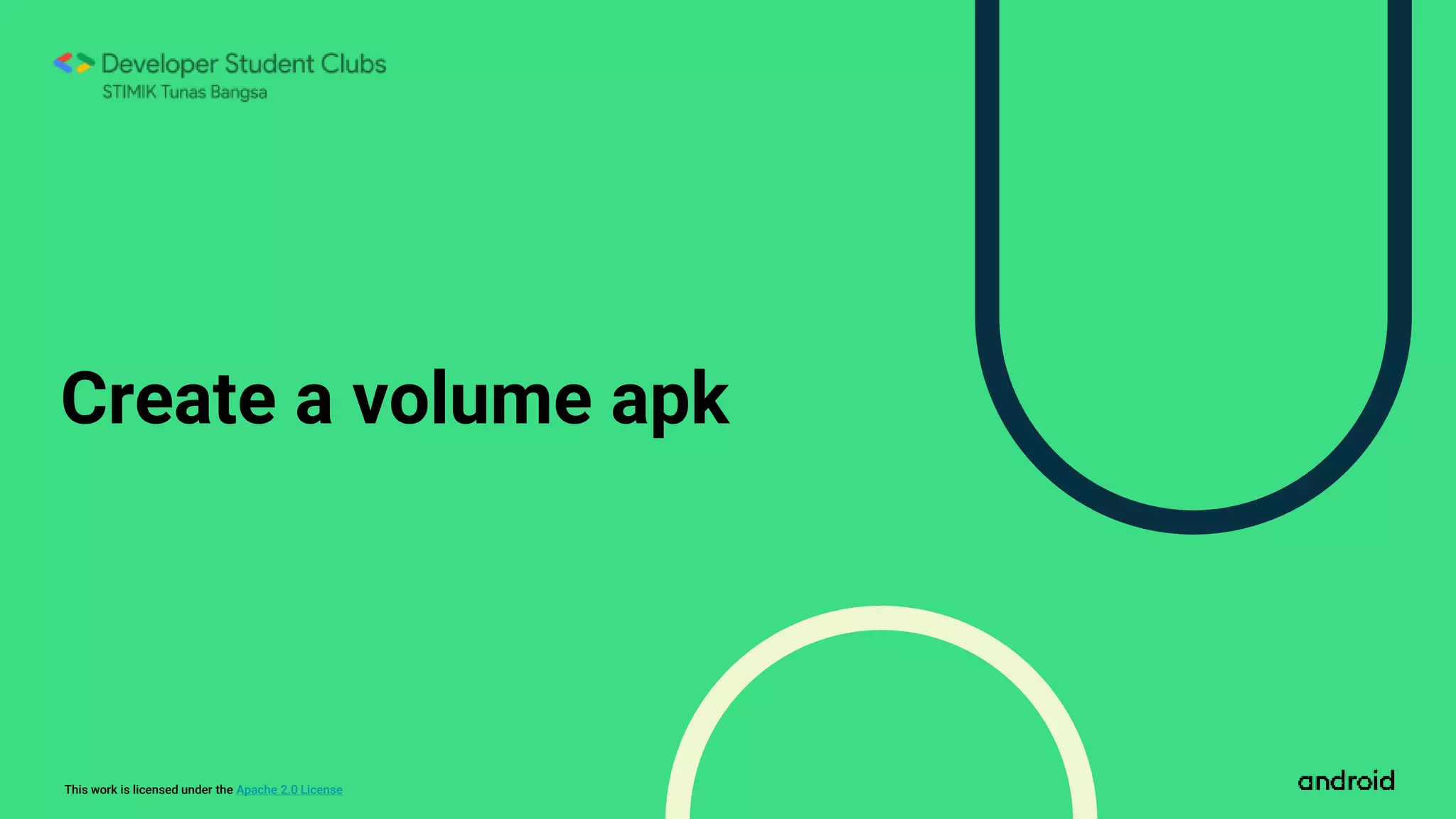 This work is licensed under the Apache 2.0 License
Create a volume apk
 