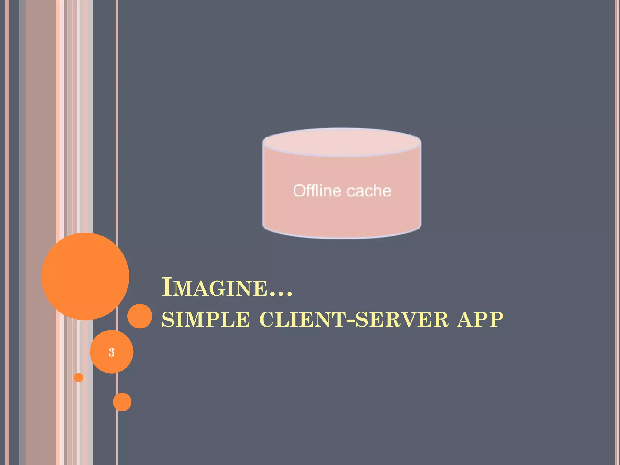 IMAGINE…
SIMPLE CLIENT-SERVER APP
3
 