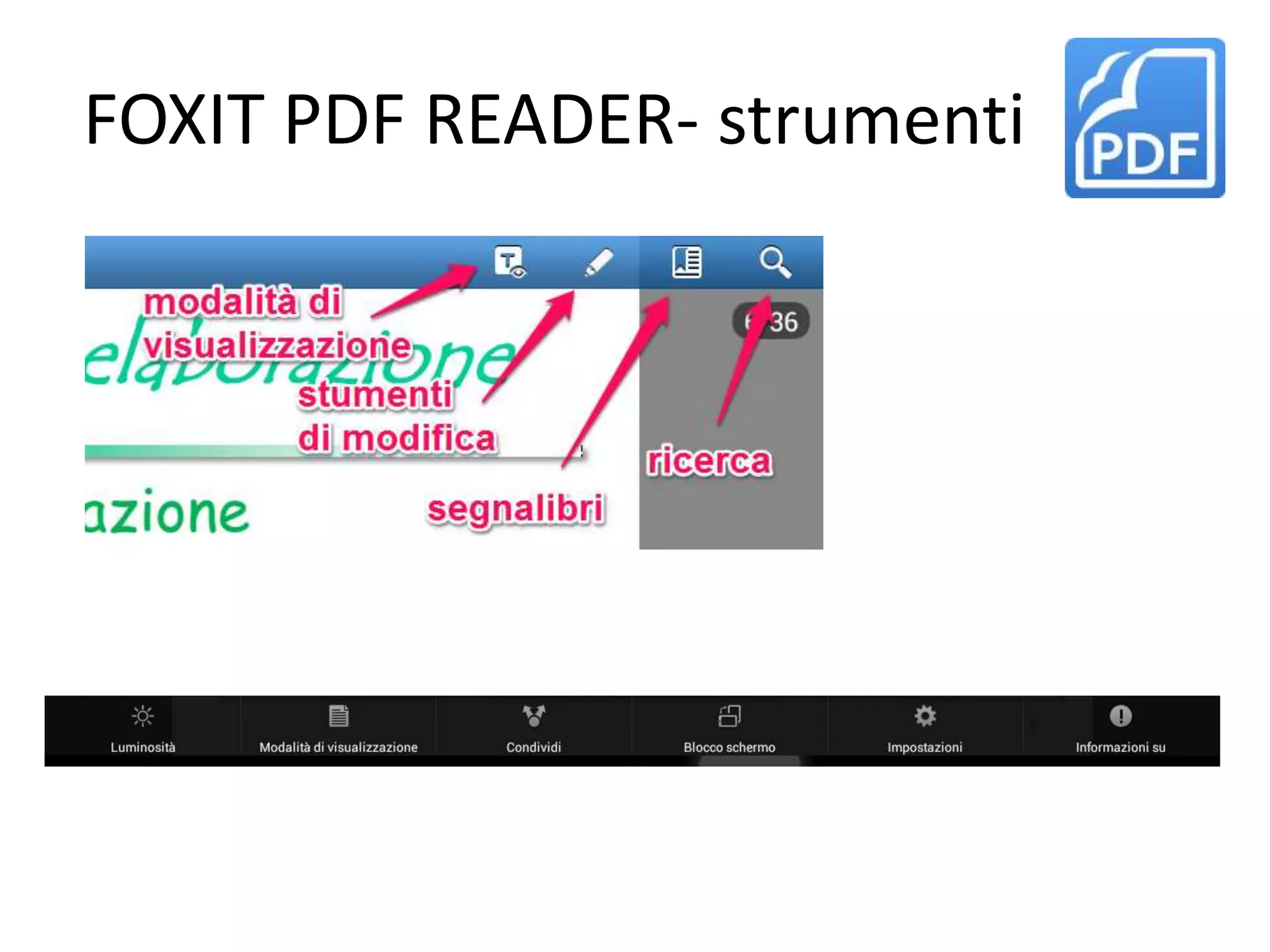 FOXIT PDF READER- strumenti
 