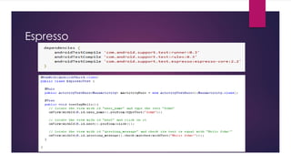 Android testing | PPTX