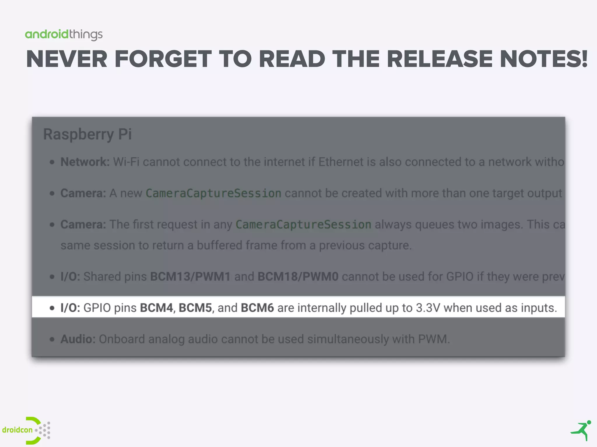NEVER FORGET TO READ THE RELEASE NOTES!
 