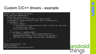 Custom C/C++ drivers - example
 