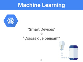 Machine Learning
“Smart Devices”
“Coisas que pensam”
e
23
 