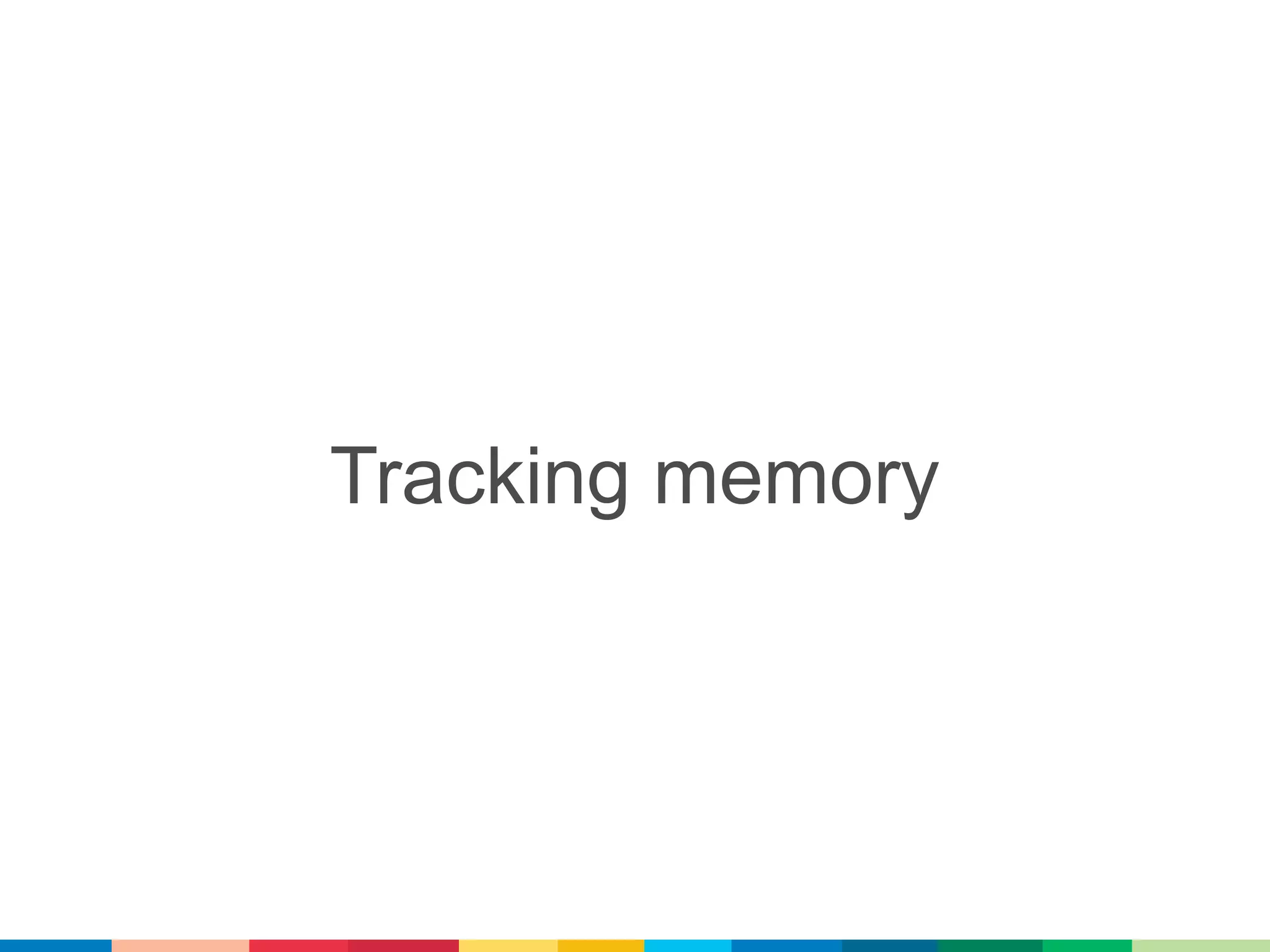 Tracking memory
 