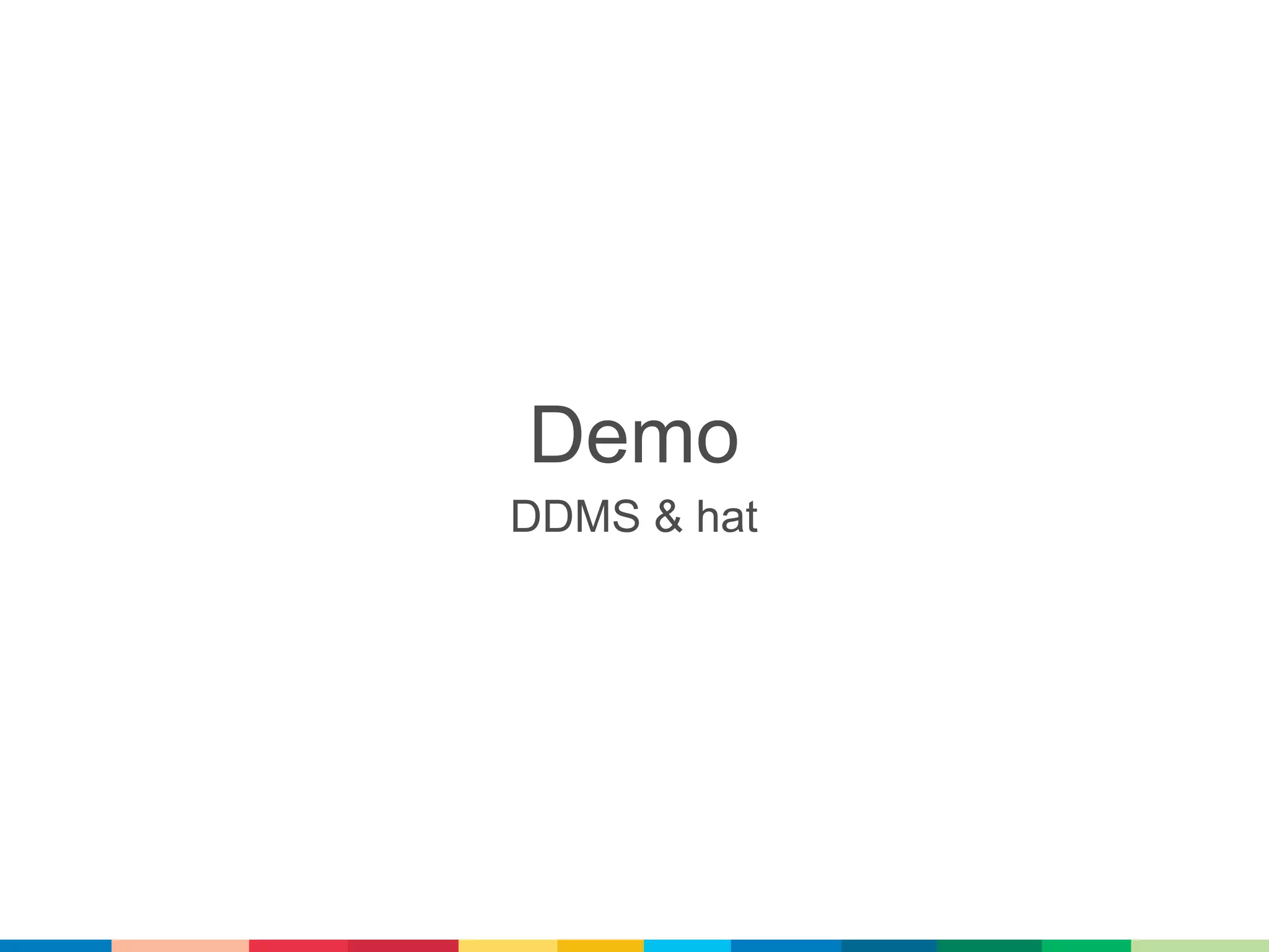 Demo
DDMS & hat
 
