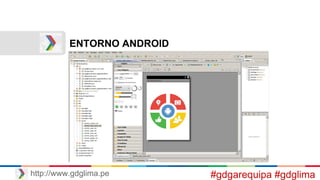 http://www.gdglima.pe
ENTORNO ANDROID
#gdgarequipa #gdglima
 