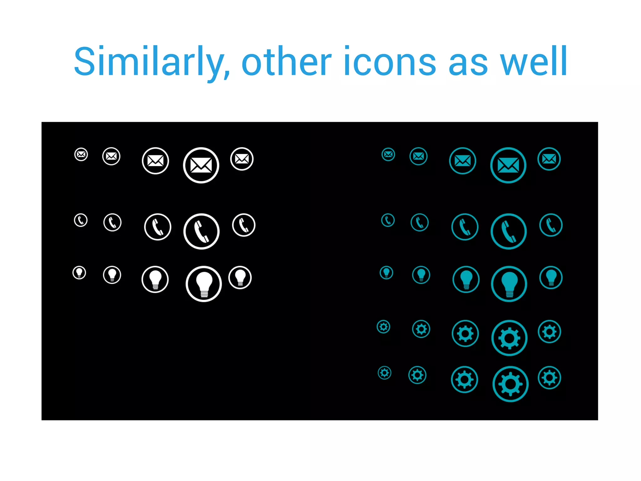 Similarly, other icons as well
 