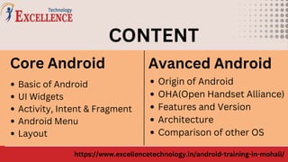 Android Training course In Chandigarh | PDF