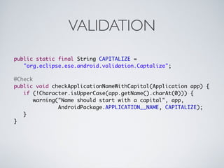 Android tutorial - Xtext slides