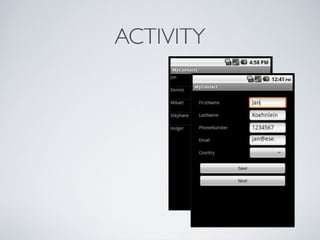 Android tutorial - Xtext slides