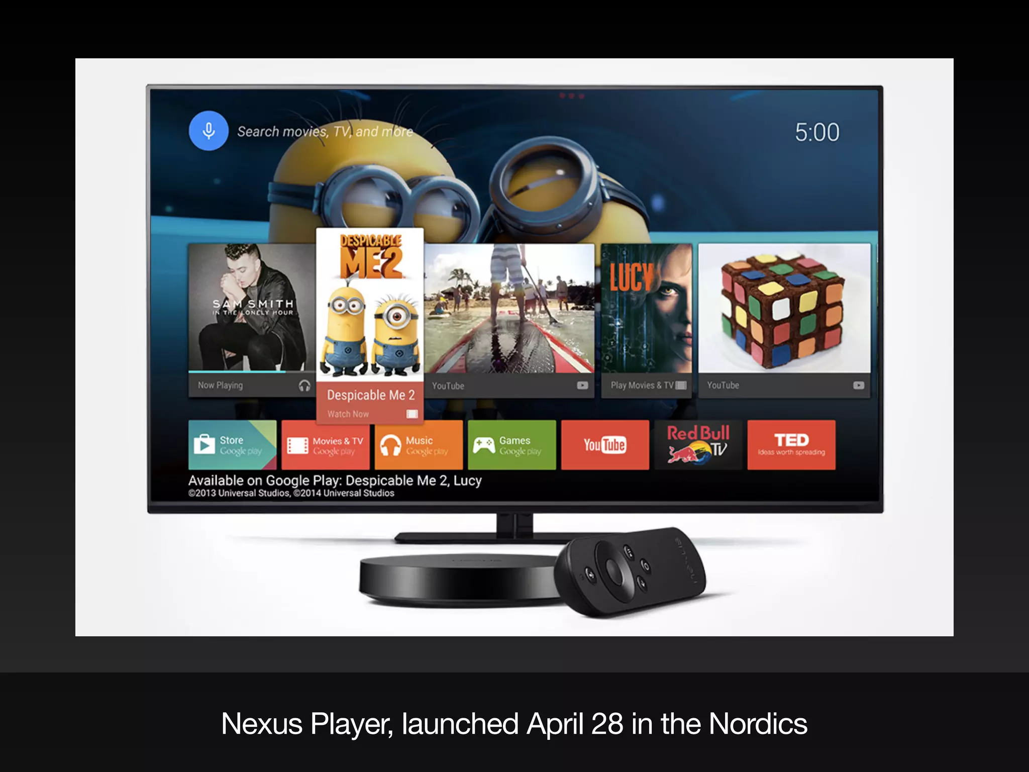 Nexus Player, launched April 28 in the Nordics