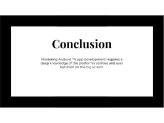 Android TV App Development: Start the Potential of the Big Screen | PDF