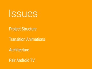 Android TV at Google Developers Summit | PDF