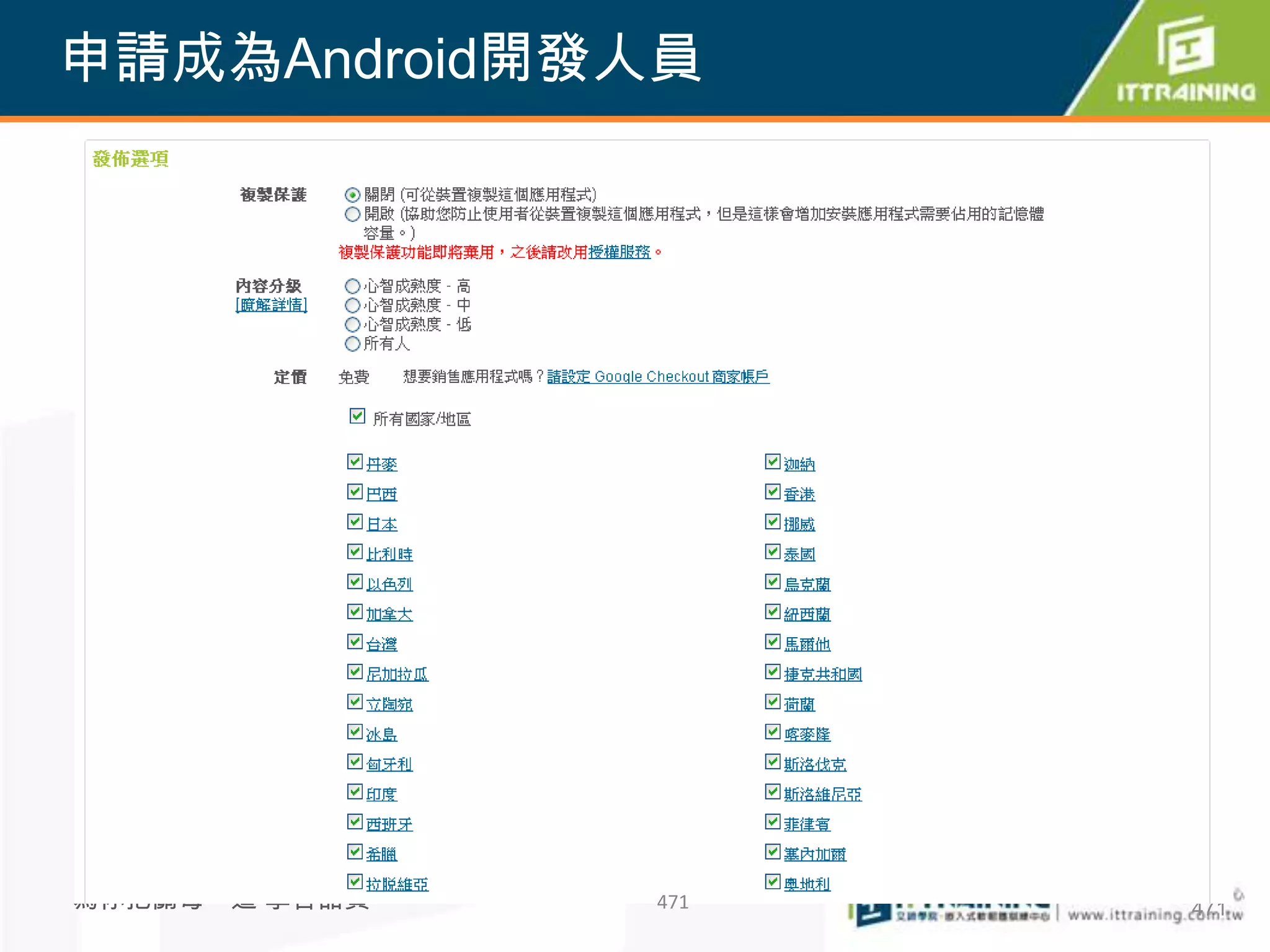申請成為Android開發人員




為你把關每一道 學習品質   471   471
 