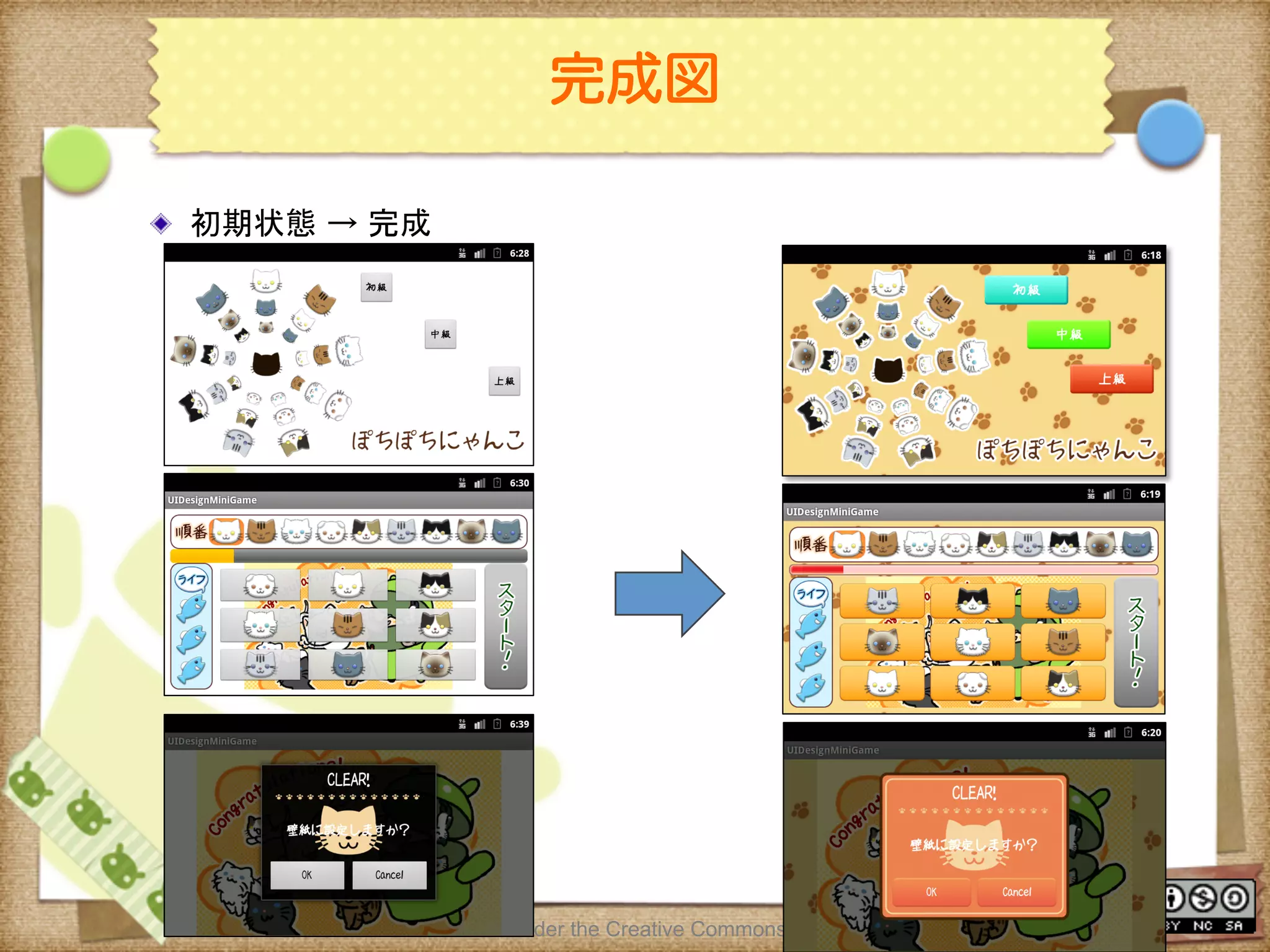 Ⅶ - 184
完成図
! 初期状態 → 完成	
This material is licensed under the Creative Commons License BY-NC-SA 4.0.
 