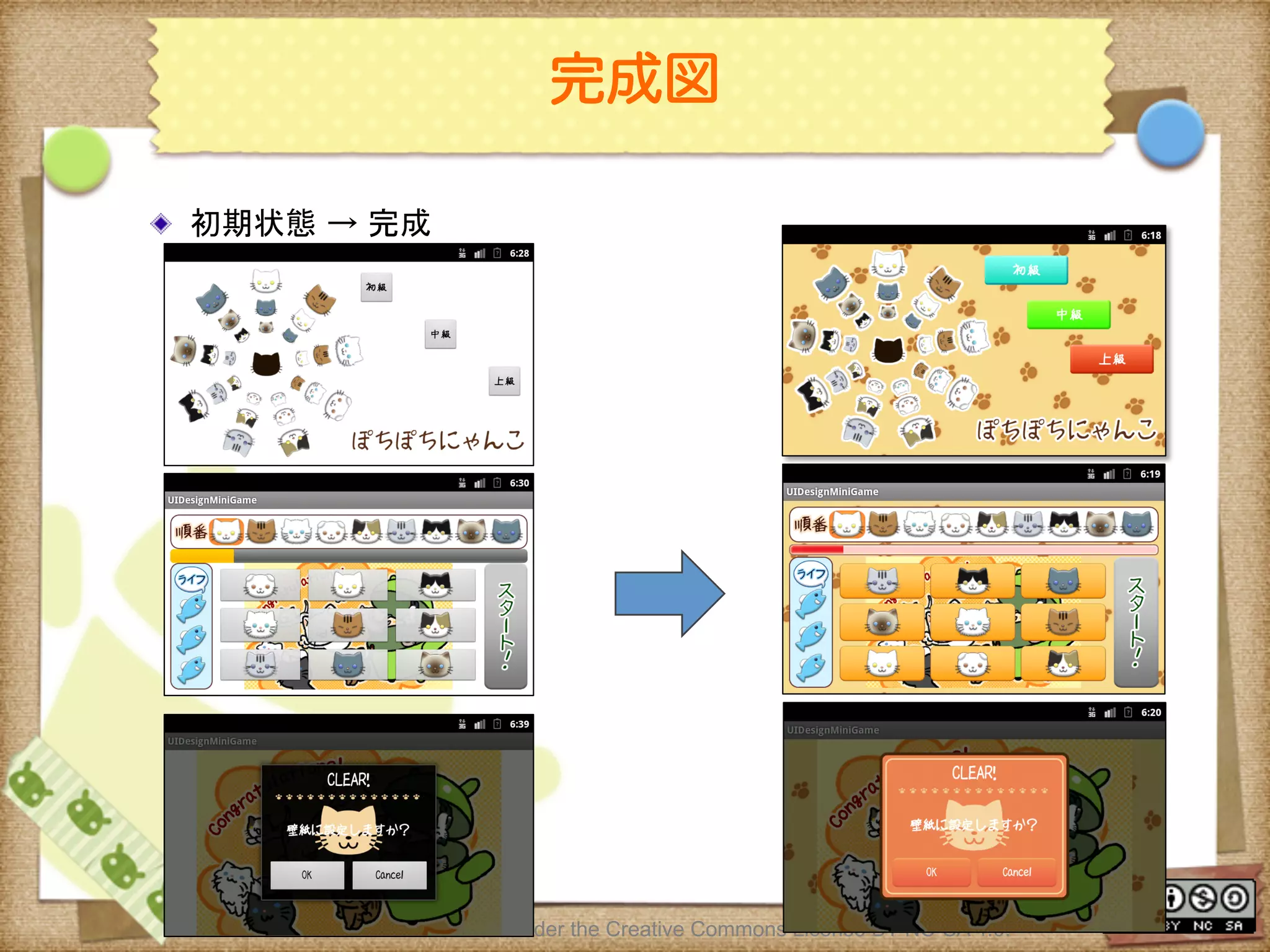 Ⅶ - 266
完成図
! 初期状態 → 完成	
This material is licensed under the Creative Commons License BY-NC-SA 4.0.
 
