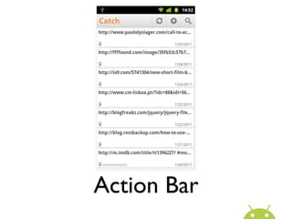 Action Bar
 