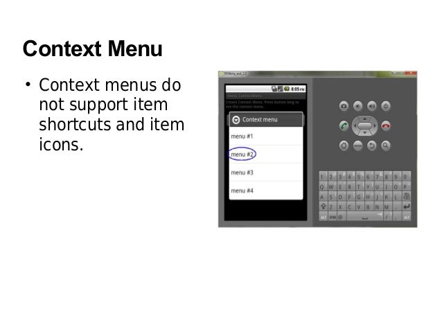 Android ui menu