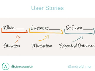 @LibertyAppsUK @android_mcr
User Stories
 
