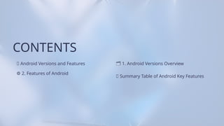 Android version & Features with release dates | PPTX